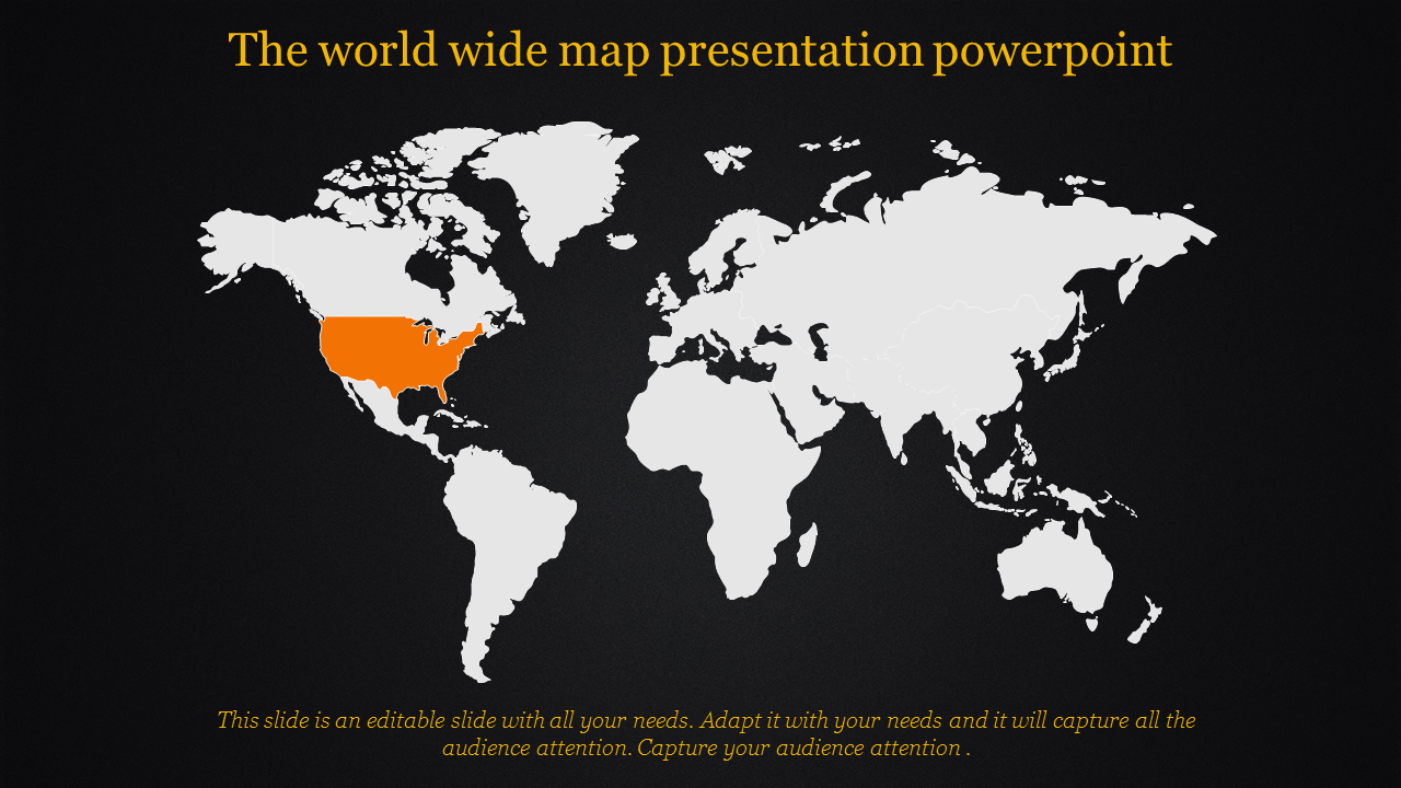 Customized Map Presentation PowerPoint Template Design